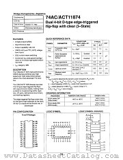 74ACT11874D datasheet pdf Philips
