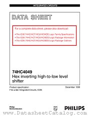 74HC4049U datasheet pdf Philips