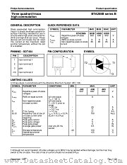 BTA208B-800B datasheet pdf Philips