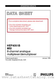 HEF4051BDB datasheet pdf Philips