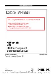 HEF4543BDB datasheet pdf Philips