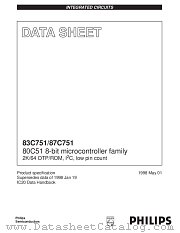 P87C751-4DB datasheet pdf Philips