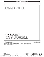 P87C524GFFFA datasheet pdf Philips
