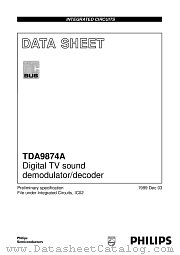 TDA9874APS_V2 datasheet pdf Philips
