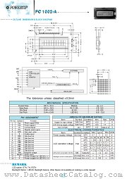 PC1002-A datasheet pdf Powertip Technology
