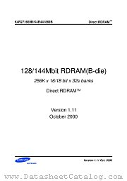 K4R271869B-NCK8 datasheet pdf Samsung Electronic