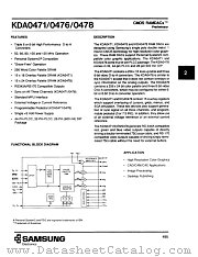 KDA0476PJ-50 datasheet pdf Samsung Electronic