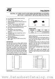 74LCX374TTR datasheet pdf SGS Thomson Microelectronics