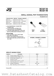 BC327-25-AP datasheet pdf SGS Thomson Microelectronics