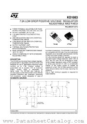 KD1083D2T33 datasheet pdf SGS Thomson Microelectronics