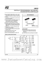 L6610D datasheet pdf SGS Thomson Microelectronics
