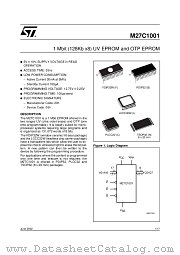 M27C1001-45XN1 datasheet pdf SGS Thomson Microelectronics
