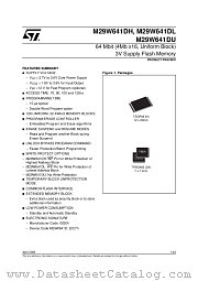M29W641DL10ZA6T datasheet pdf SGS Thomson Microelectronics