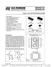 M54HC107F1R datasheet pdf SGS Thomson Microelectronics