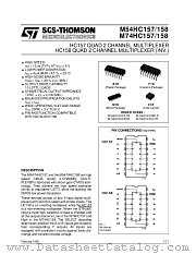 M54HC258B1R datasheet pdf SGS Thomson Microelectronics