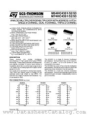 M54HC4351C1R datasheet pdf SGS Thomson Microelectronics