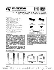 M54HC574B1R datasheet pdf SGS Thomson Microelectronics
