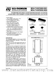 M54HC692M1R datasheet pdf SGS Thomson Microelectronics