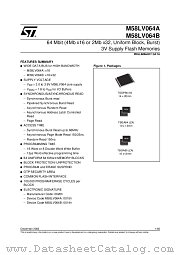 M58LV064A datasheet pdf SGS Thomson Microelectronics