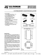 M74HC4060 datasheet pdf SGS Thomson Microelectronics