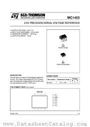 MC1403D datasheet pdf SGS Thomson Microelectronics