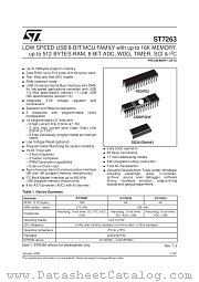 ST72T631K4B1 datasheet pdf SGS Thomson Microelectronics