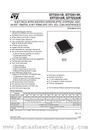 ST72E511R9G0S datasheet pdf SGS Thomson Microelectronics