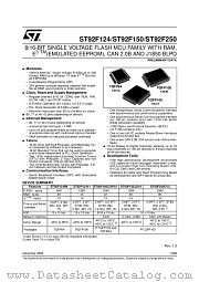 ST92F150JCR2TB datasheet pdf SGS Thomson Microelectronics