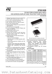 ST92T195B7B1 datasheet pdf SGS Thomson Microelectronics