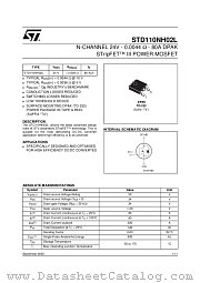 STD110NH02L datasheet pdf SGS Thomson Microelectronics
