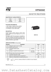 STPS0530Z datasheet pdf SGS Thomson Microelectronics