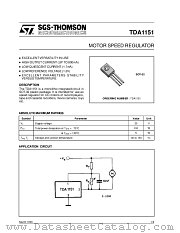 TDA1151 datasheet pdf SGS Thomson Microelectronics