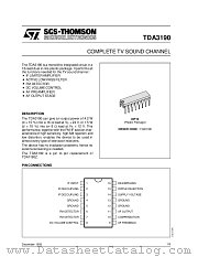 TDA3190 datasheet pdf SGS Thomson Microelectronics