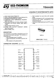 TDA4420 datasheet pdf SGS Thomson Microelectronics
