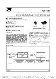 TDA7535 datasheet pdf SGS Thomson Microelectronics