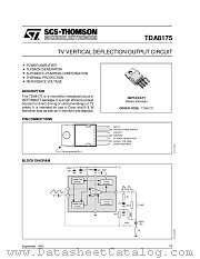 TDA8175 datasheet pdf SGS Thomson Microelectronics