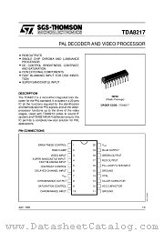 TDA8217 datasheet pdf SGS Thomson Microelectronics