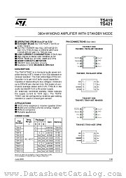 TS419IST datasheet pdf SGS Thomson Microelectronics