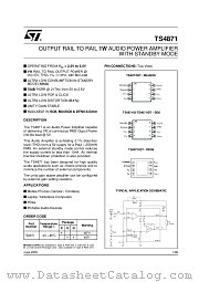 TS4871ID datasheet pdf SGS Thomson Microelectronics