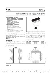 TS7514CFN datasheet pdf SGS Thomson Microelectronics