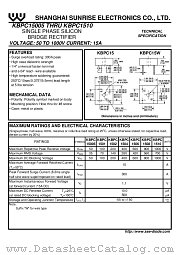 KBPC15005W datasheet pdf Shanghai Sunrise Electronics