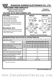 KBPC2506W datasheet pdf Shanghai Sunrise Electronics