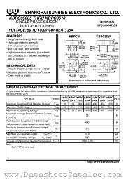 KBPC3508W datasheet pdf Shanghai Sunrise Electronics