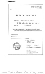 LH28F004SCHB-L12 datasheet pdf SHARP