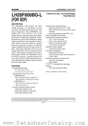 LH28F800BGN-BL85 datasheet pdf SHARP