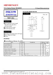 2SK2198 datasheet pdf Shindengen