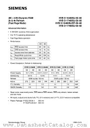 HYB3116400BJ-60 datasheet pdf Siemens