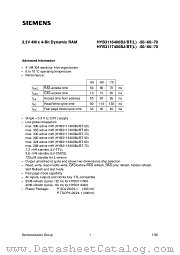 HYB3116400BTL-50 datasheet pdf Siemens