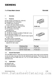 TDA6920X datasheet pdf Siemens