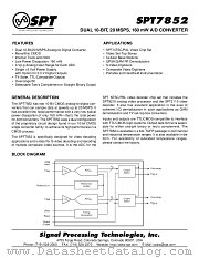 SPT7852SCT datasheet pdf SPT Signal Processing Technologies